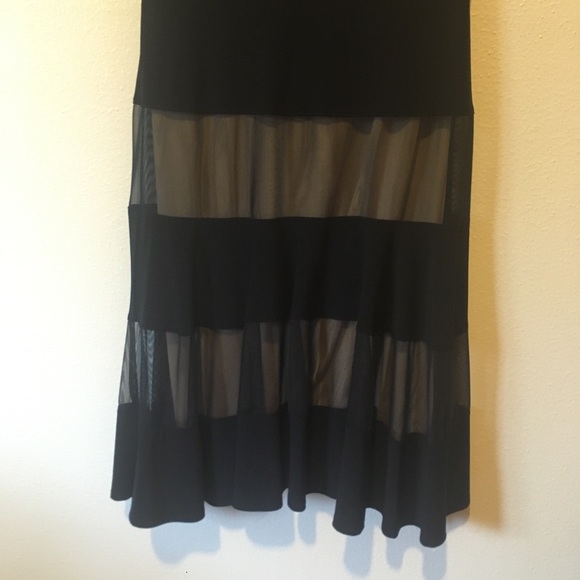 R&M Richard Mesh Striped Net Cocktail Dress - Picture 4 of 6